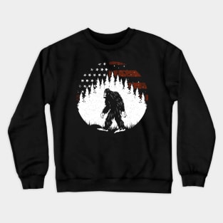 Bigfoot American Flag Crewneck Sweatshirt